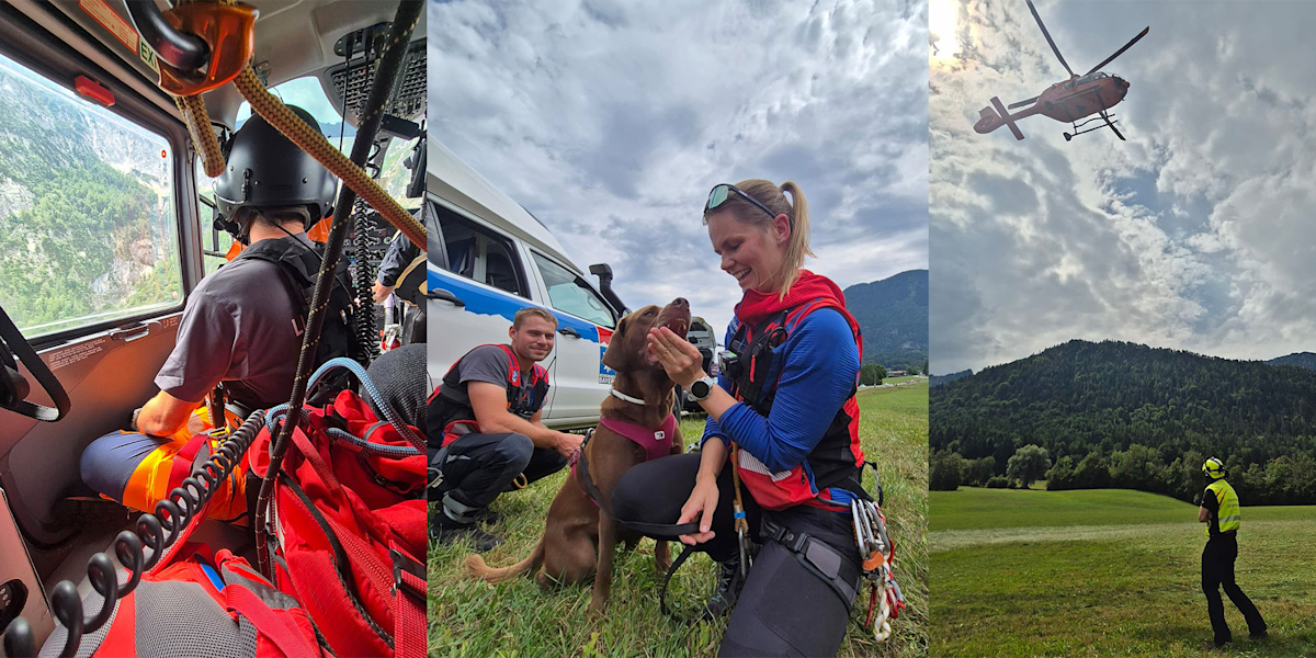 Hund gerettet: Die Bergrettung im Rettungseinsatz
