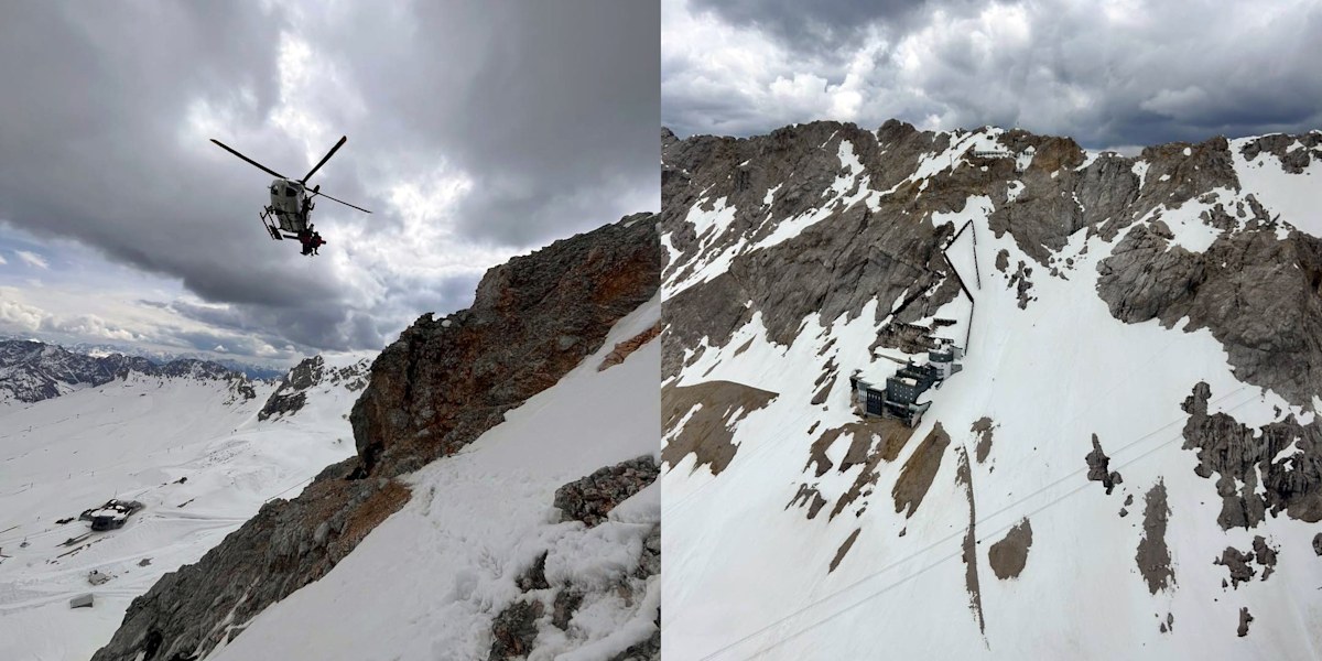Zugspitze: Drei blockierte Wanderer von Bergwacht gerettet.
