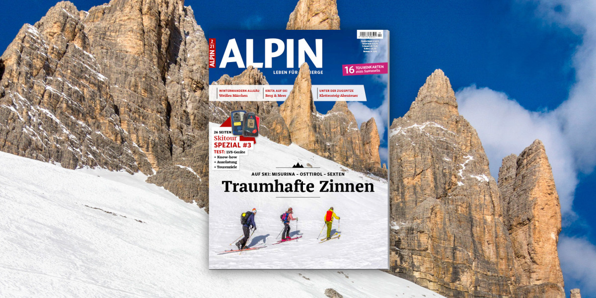 ALPIN 02/2021: Skitouren im Bann der Drei Zinnen