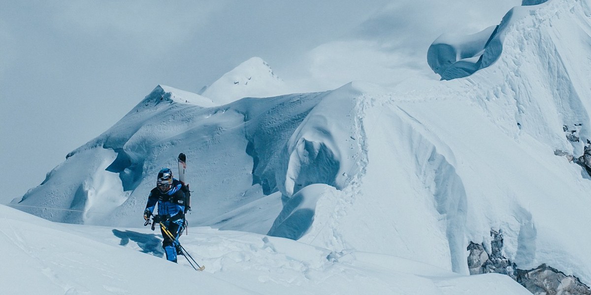 Abfahrt vom Everest ohne zusätzlichen Sauerstoff 2025.
