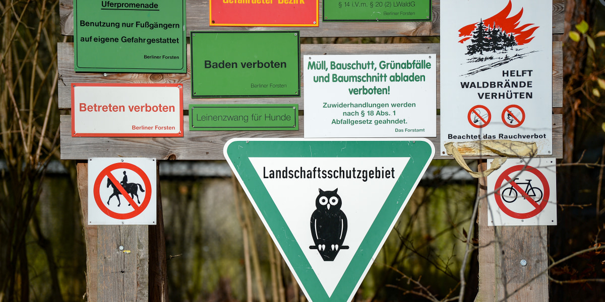 Schild "Landschaftsschutzgebiet"