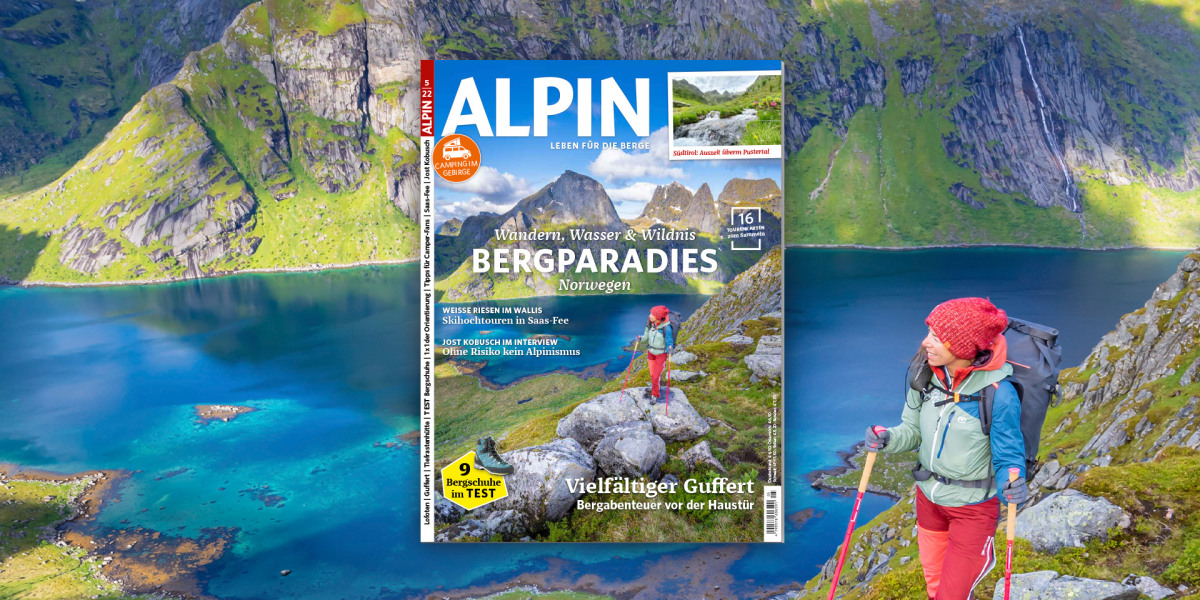 Ab in den Frühling mit ALPIN: Von Klettern in Norwegen bis Skitouren in der Schweiz - das sind die Themen unserer April-Ausgabe.
