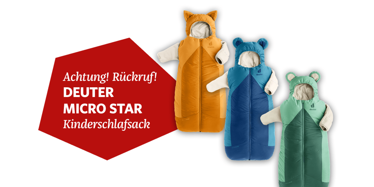 Produktrückruf: Kinderschlafsack Deuter Micro Star