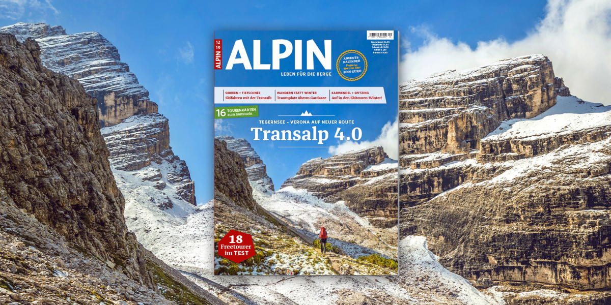 ALPIN 12/2019: Transalp 4.0 - Vom Tegernsee nach Verona auf neuer Route