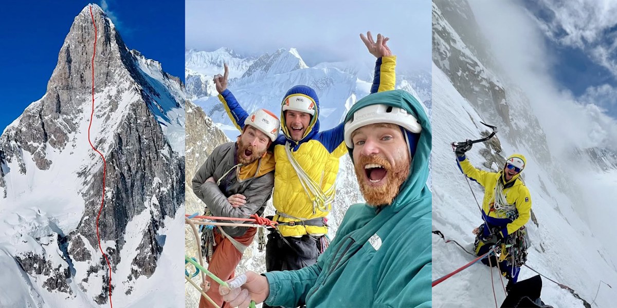 Trio in Pakistan erfolgreich: Erstbegehung der Tahu-Rutum-Westwand gelungen.