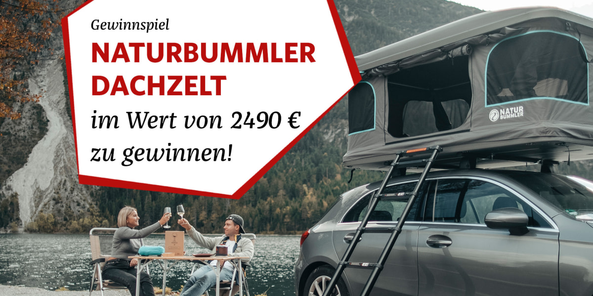 Naturbummler Dachzelt im Wert von 2490 Euro verlost!