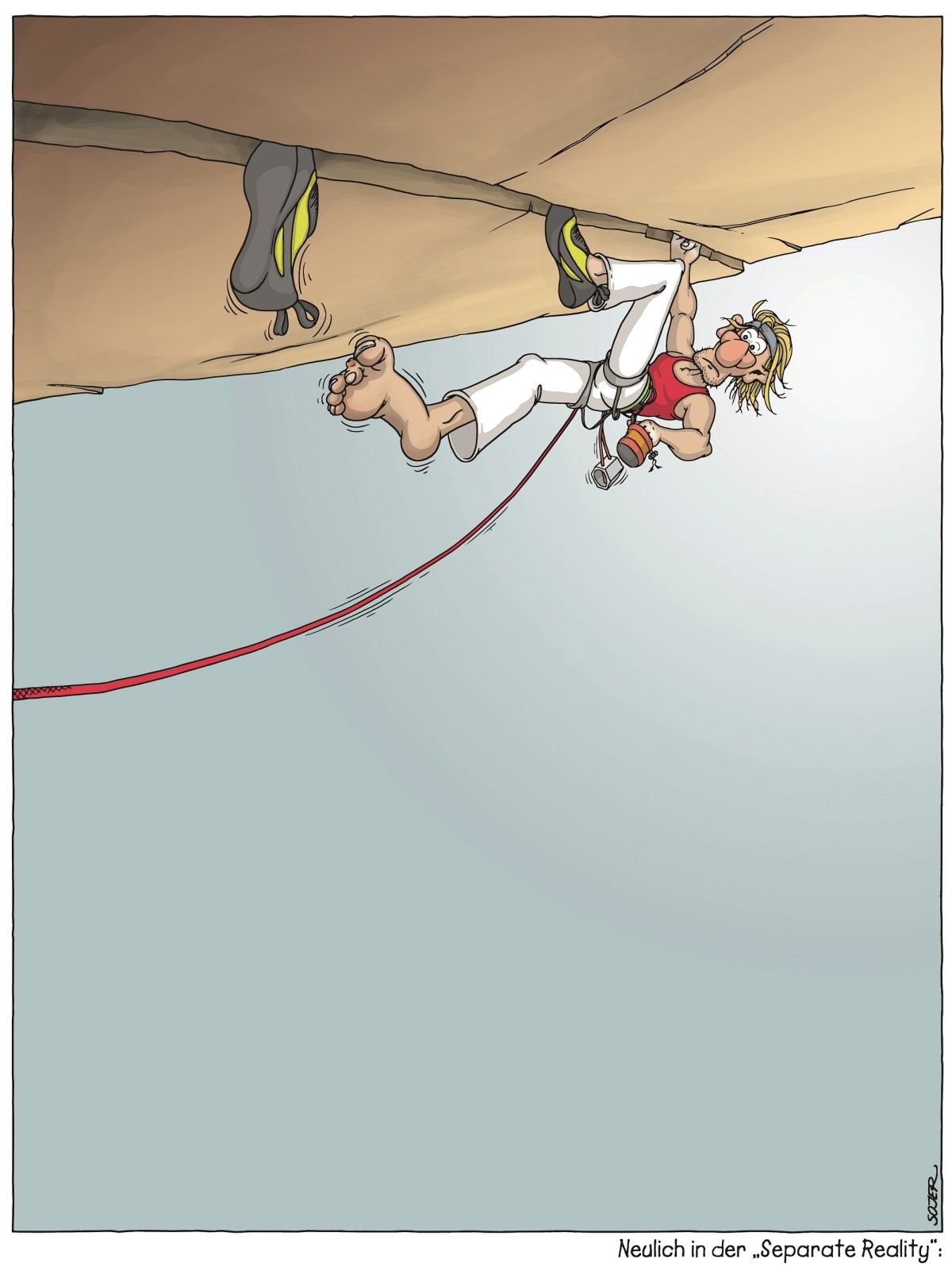 Klettern mit Humor