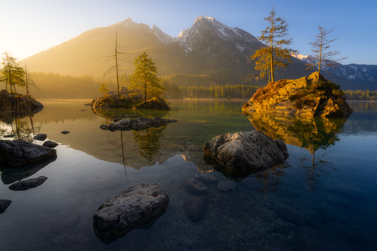 Morning light on a beautiful lake