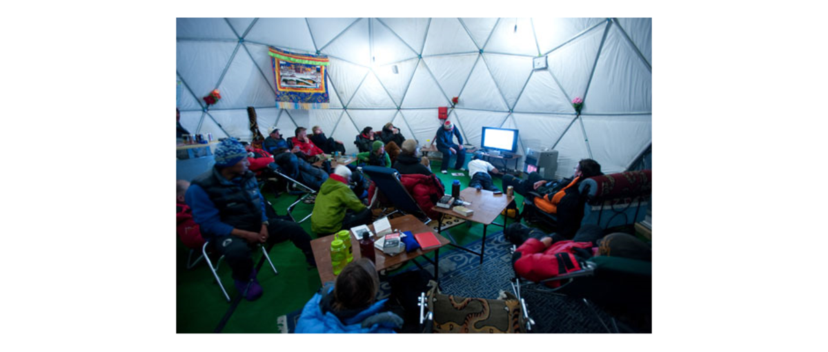Das "Wohnzimmer" der Everest-Aspiranten im Base Camp