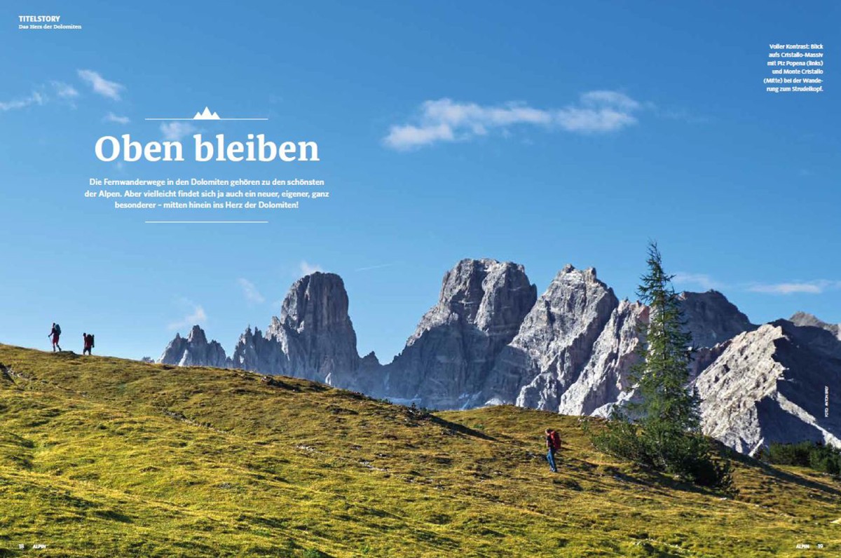 Titelstory: Weitwandern im Herzen der Dolomiten