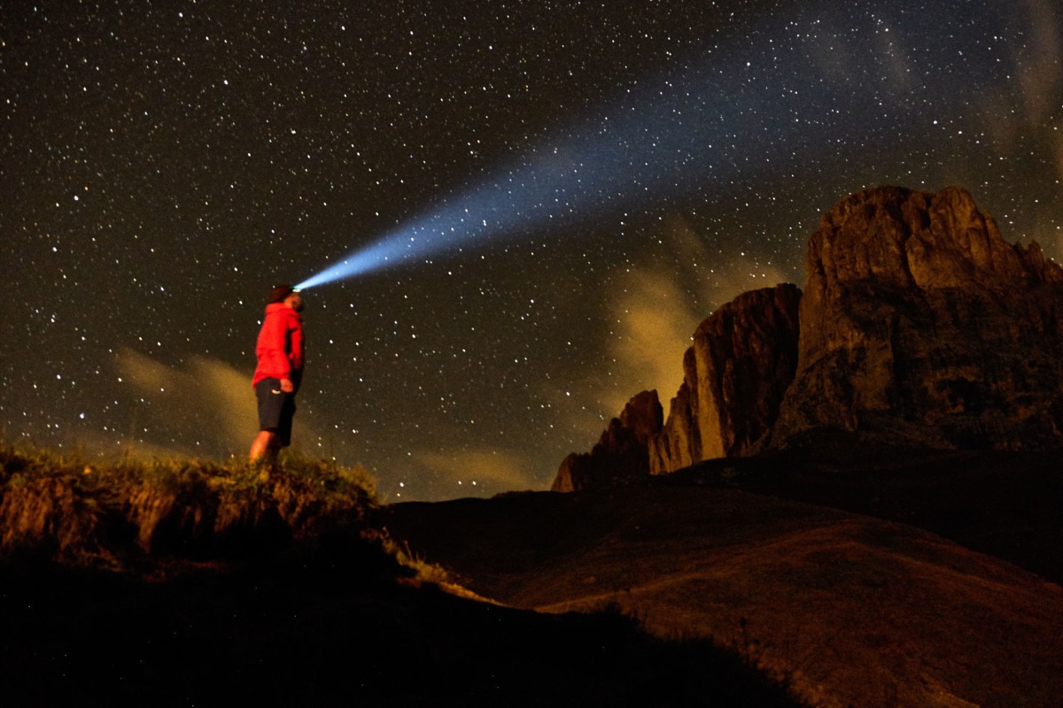 <p>Ganz schön beeindruckend: Der Sternenhimmel über den Dolomiten.</p>