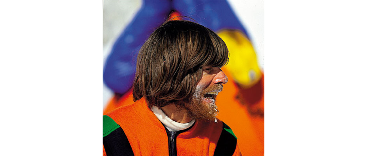 Eingecremt: Reinhold Messner im Basislager