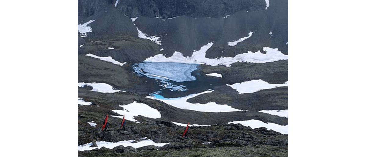 Jens Reinhold, Stephan Huber und Viktor Klaus kurz vor dem Bärenpass, Sibirien