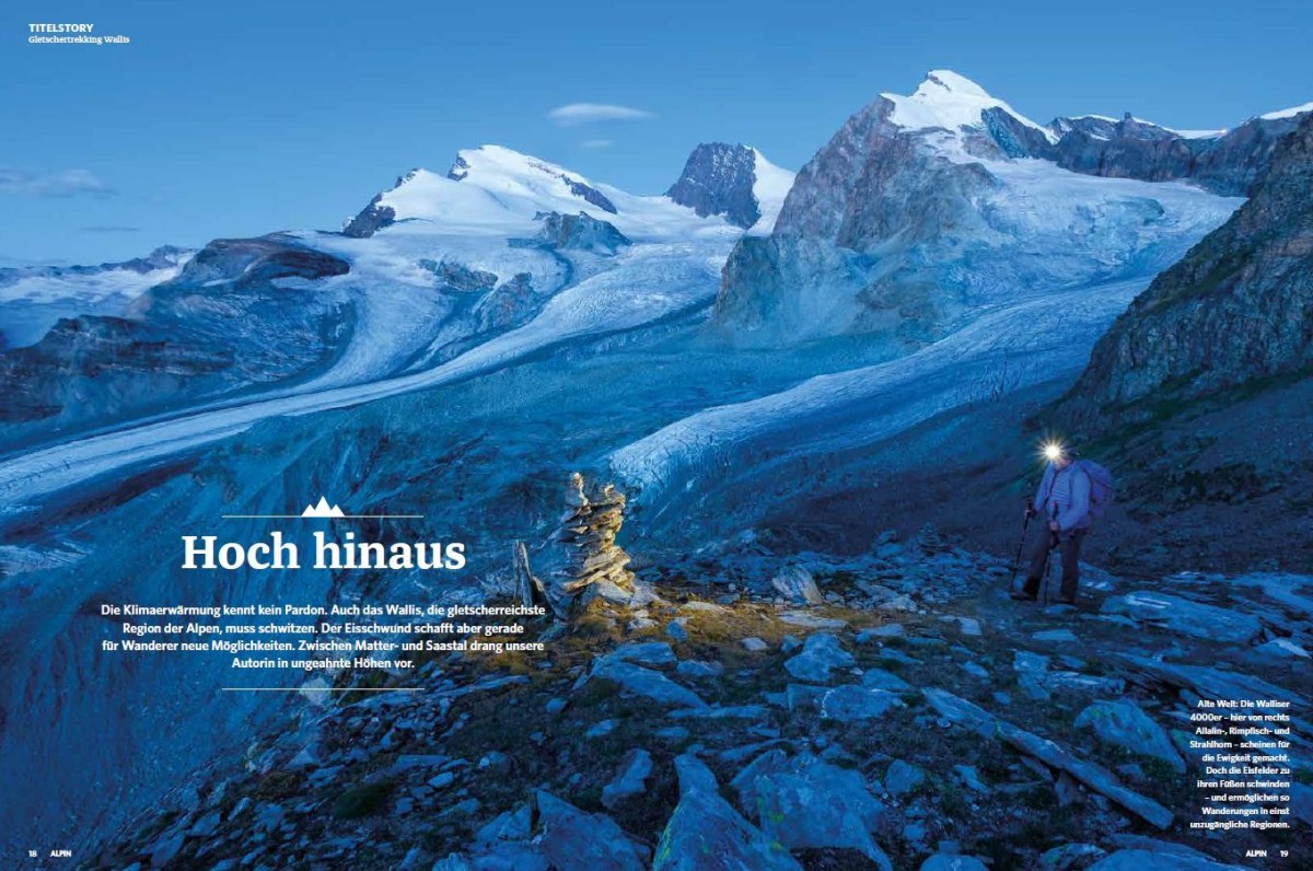 Titelstory: Gletschertrekking im Wallis