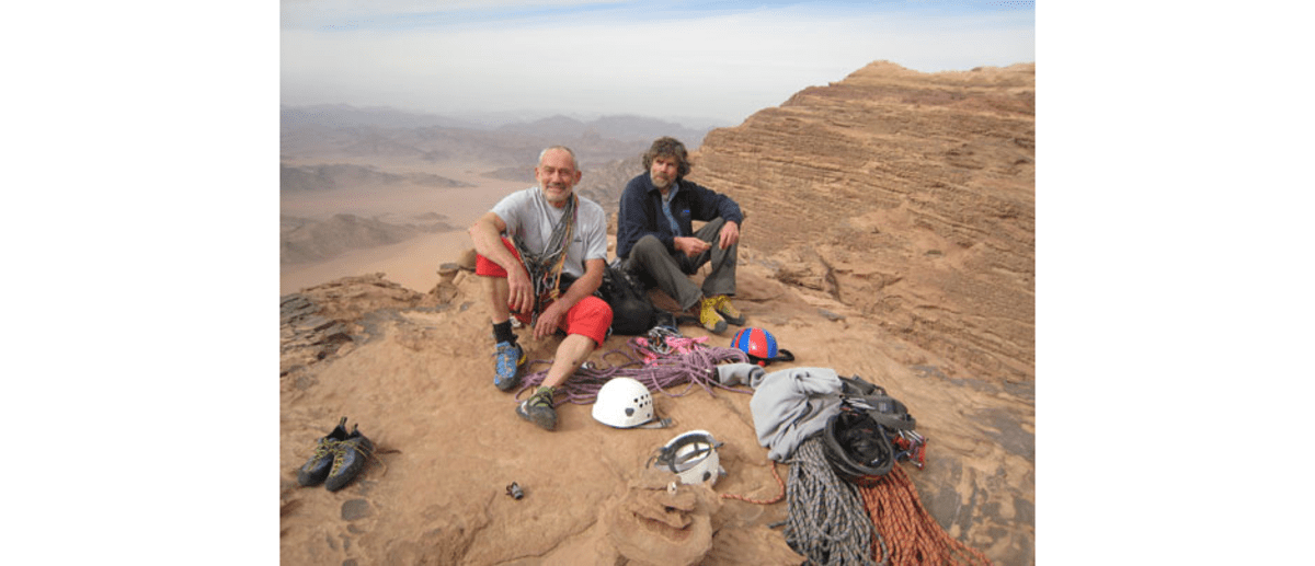 Mit Oswald Oelz klettern in Jordanien