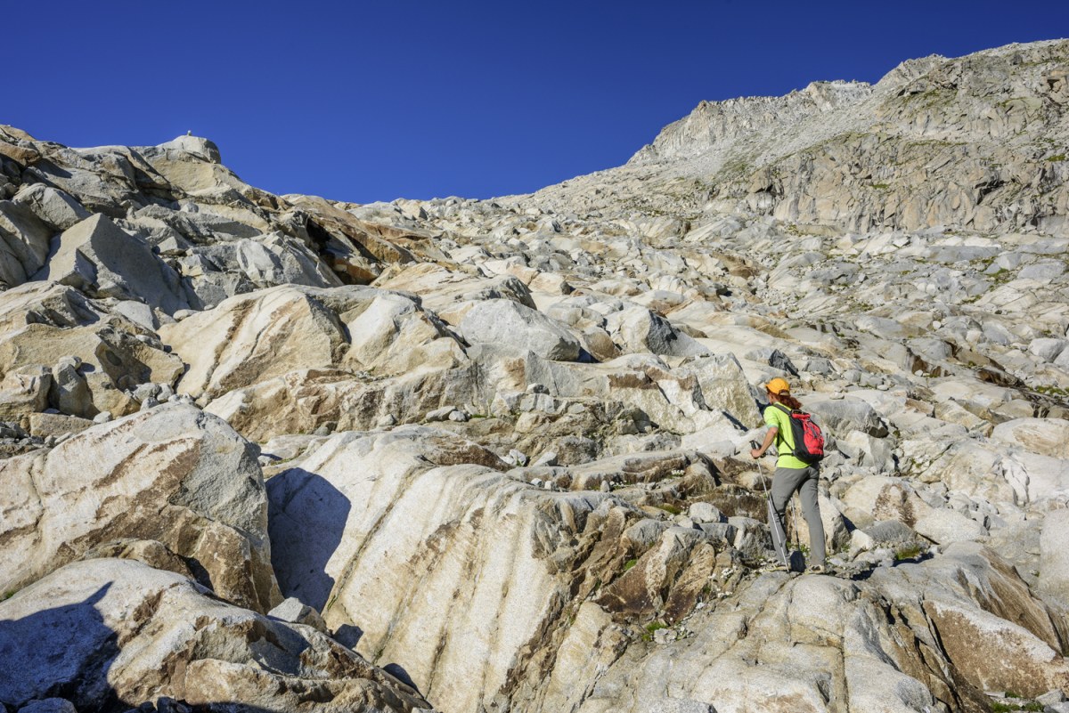 Steinwelt – Aufstieg zum Rifugio Lobbia Alta.