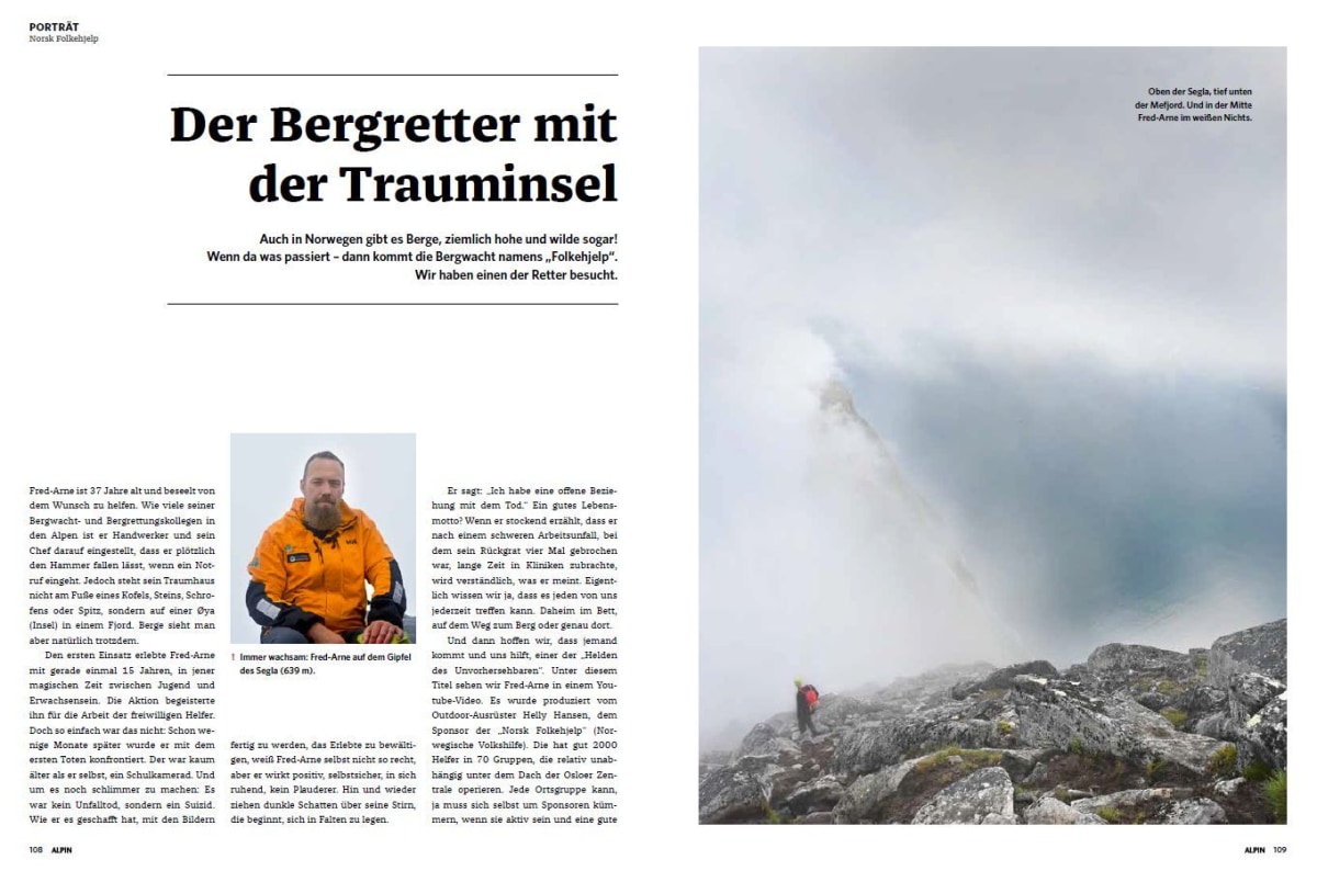 Porträt: Der Bergretter mit norwegischer Trauminsel