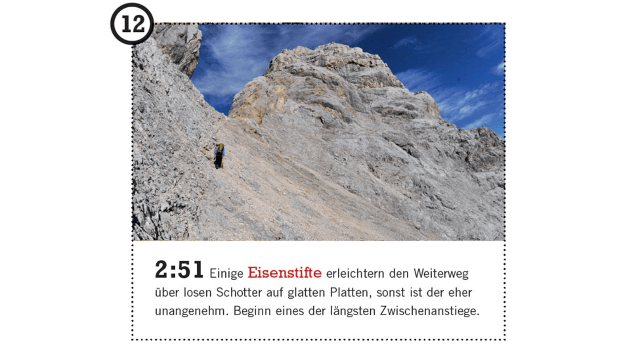 Schwere Bergtour: der Jubiläumsgrat an der Zugspitze