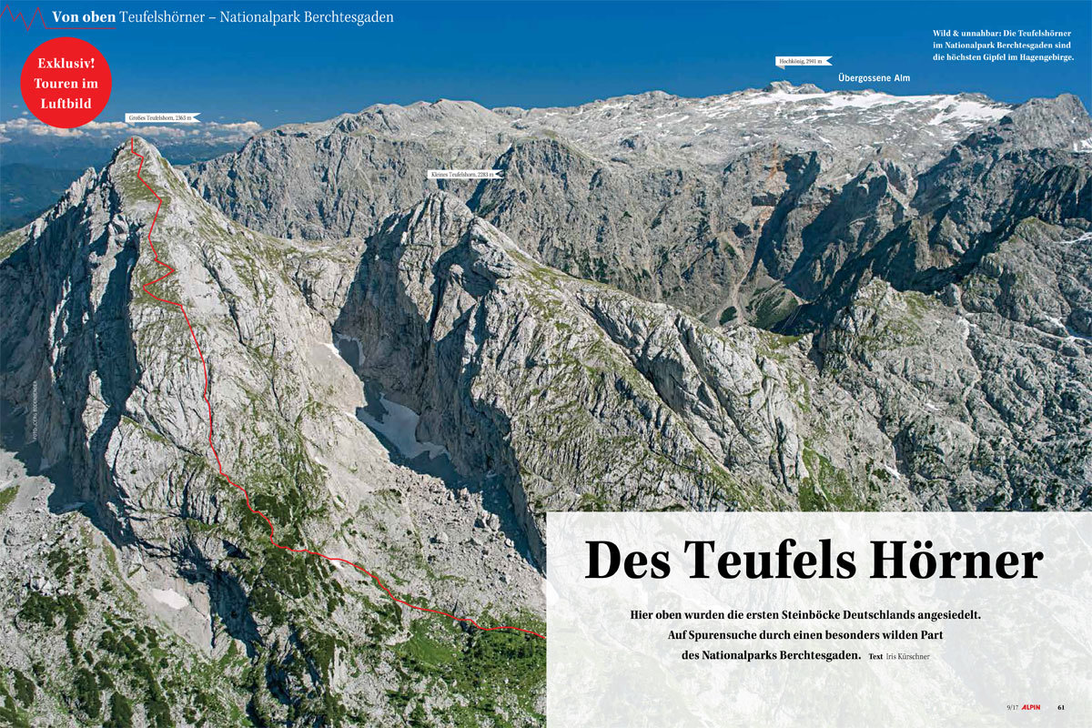 Von oben Teufelshörner – Nationalpark Berchtesgaden