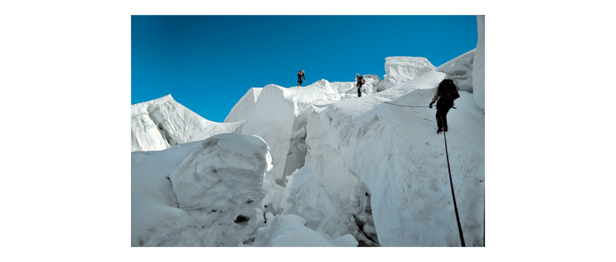 <p>Stadt aus Eis: Der Rückweg führt durch einen bizarren Gletscherbruch und über die Bellavista-Terrasse zum Fortezzagrat.</p>