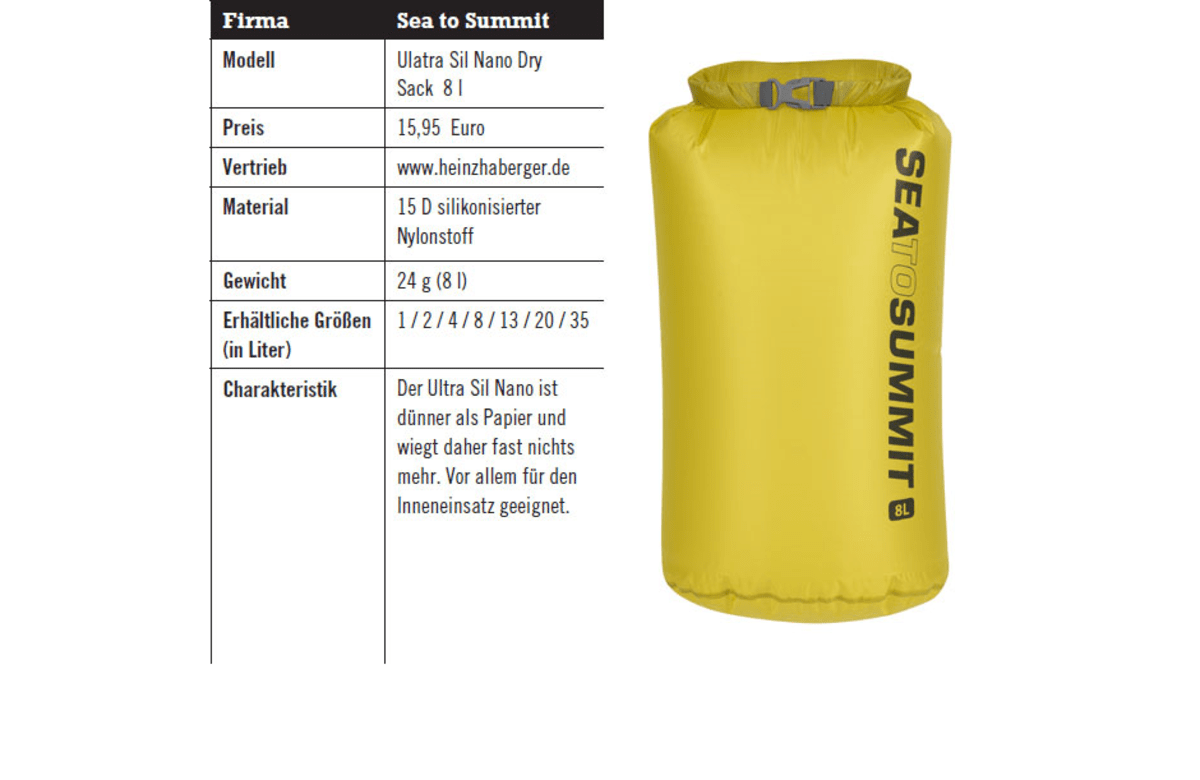 Sea to Summit Ulatra Sil Nano Dry Sack 8 l
