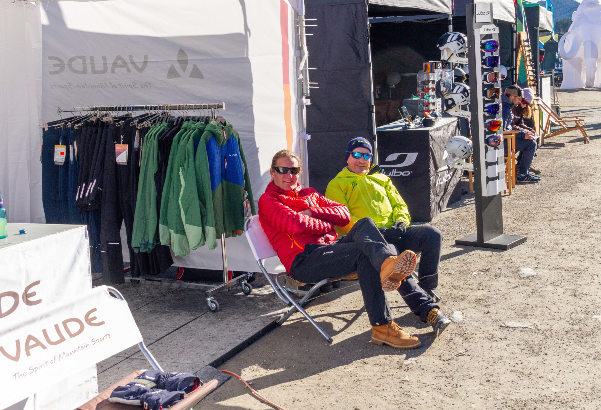 Währenddessen verschnaufen die Kollegen von Vaude etwas