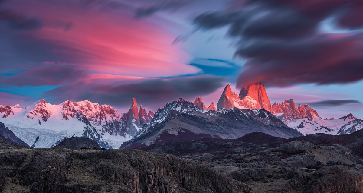 Platz 3: Alpenglühen in Patagonien