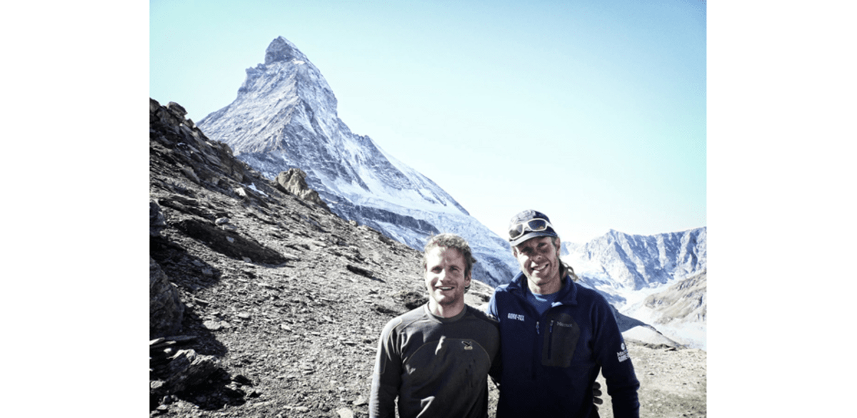 Roger und Robert vor dem Matterhorn.
