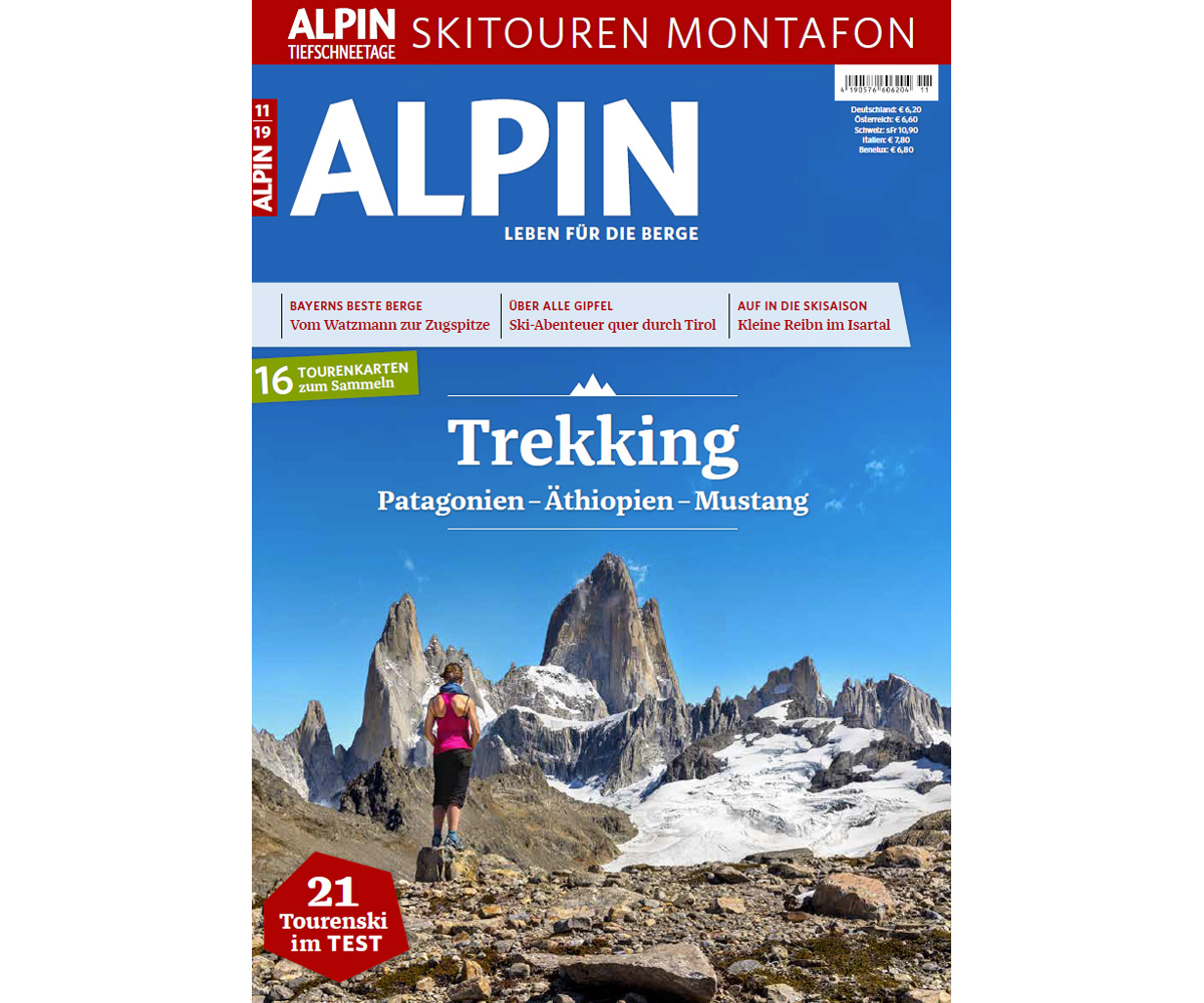 <p>Das Cover unserer November-Ausgabe. Klickt Euch durch die Slideshow mit den Aufmacherseiten von ALPIN 11/2019!</p>