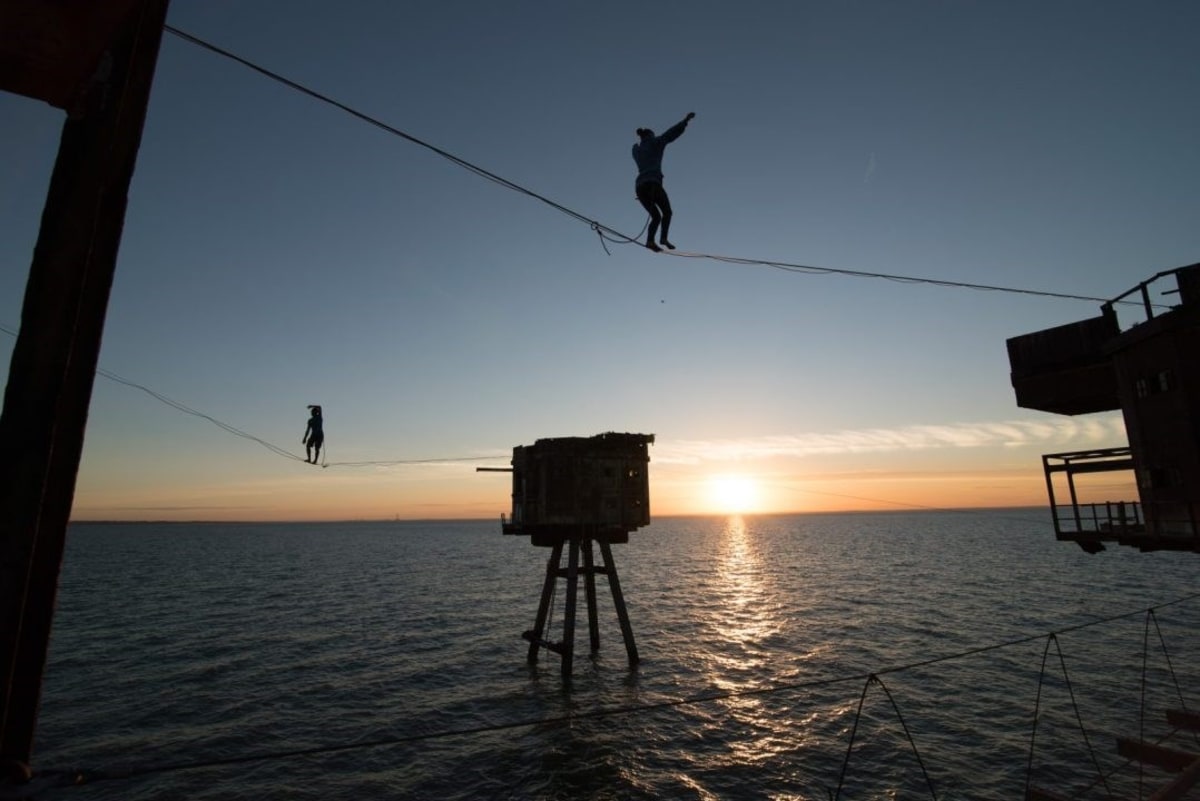 <p>Bei Sonnenuntergang über das Wasser.</p>