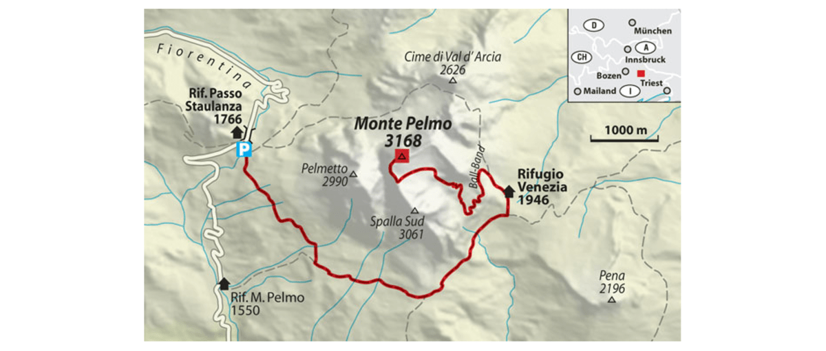 Monte Pelmo Karte