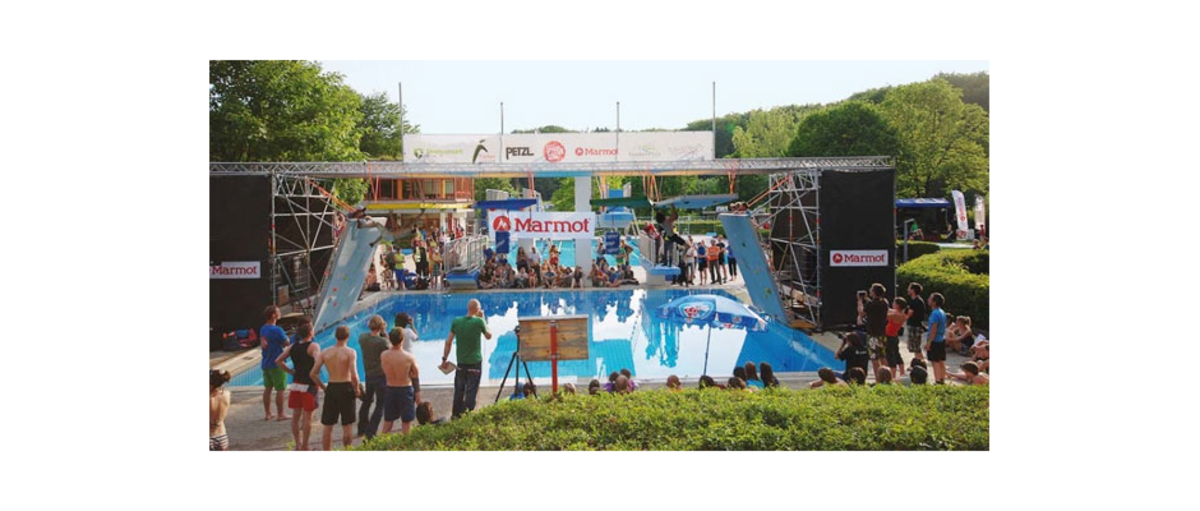 Deep Water Soloing im Freibad Betzenstein