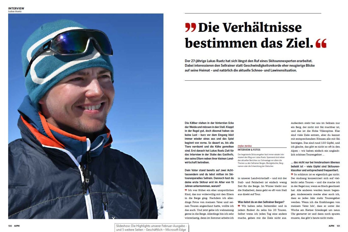 Interview: Im Gespräch mit Skitour- & Lawinenkunde-Experte Lukas Ruetz