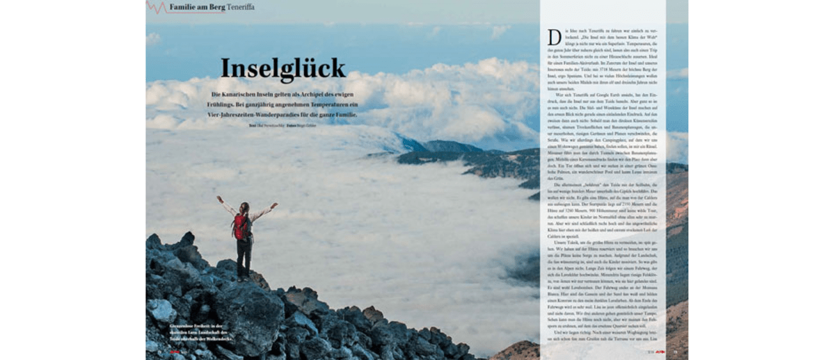 Familie am Berg: Teneriffa
