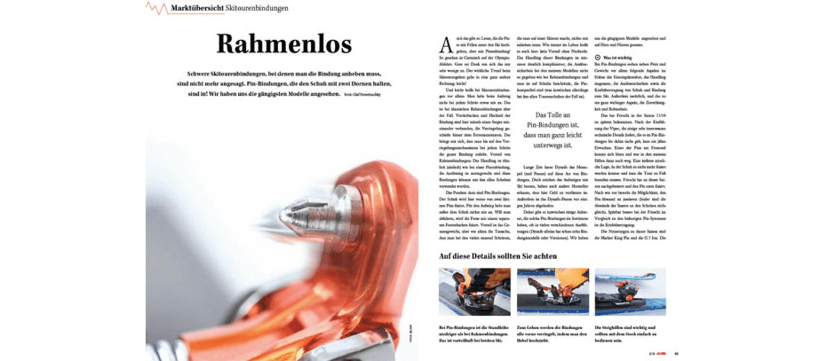 Markt: Skitourenbindungen