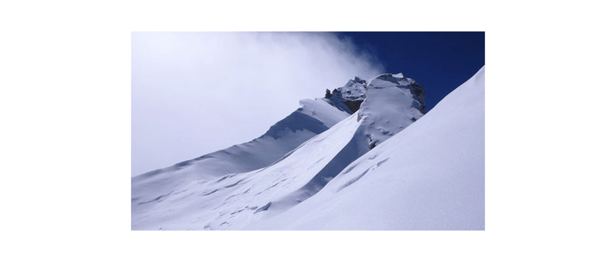 Die sehr ausgesetzten Meter zum Manaslu Gipfel