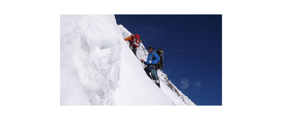 An der Steilstufe zwischen Lager I und II