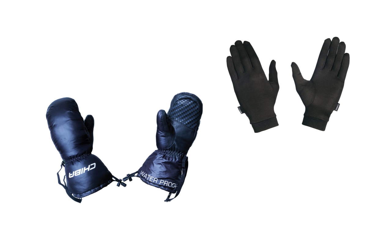 Chiba Handschuh-Set aus Supersoft Mitten und Seidenhandschuh