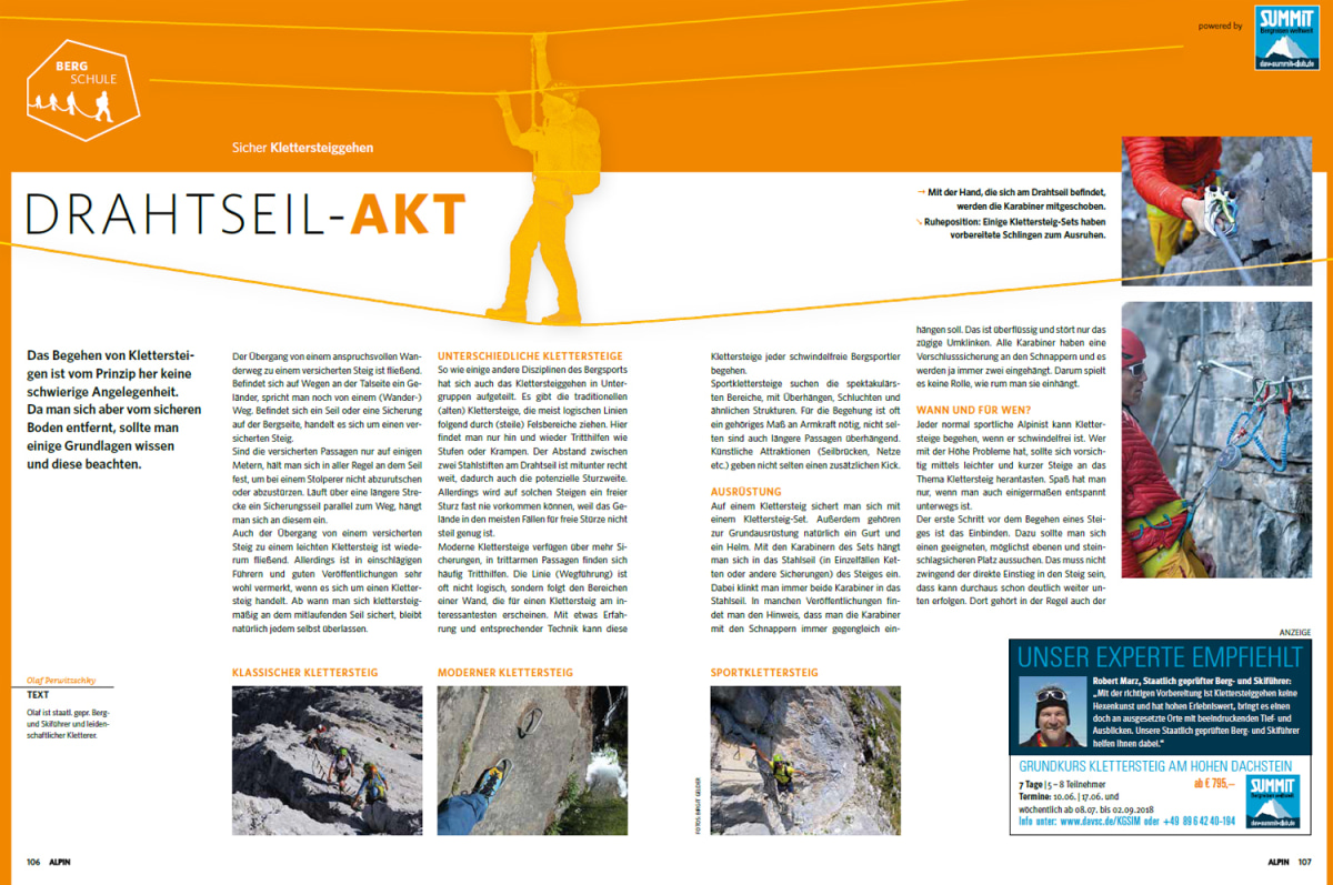 Bergschule: Klettersteiggehen