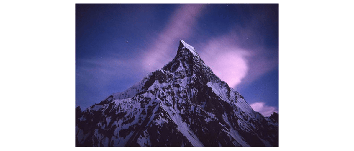 Twilight on Mitre Peak - Baltoro glacier - Pakistan