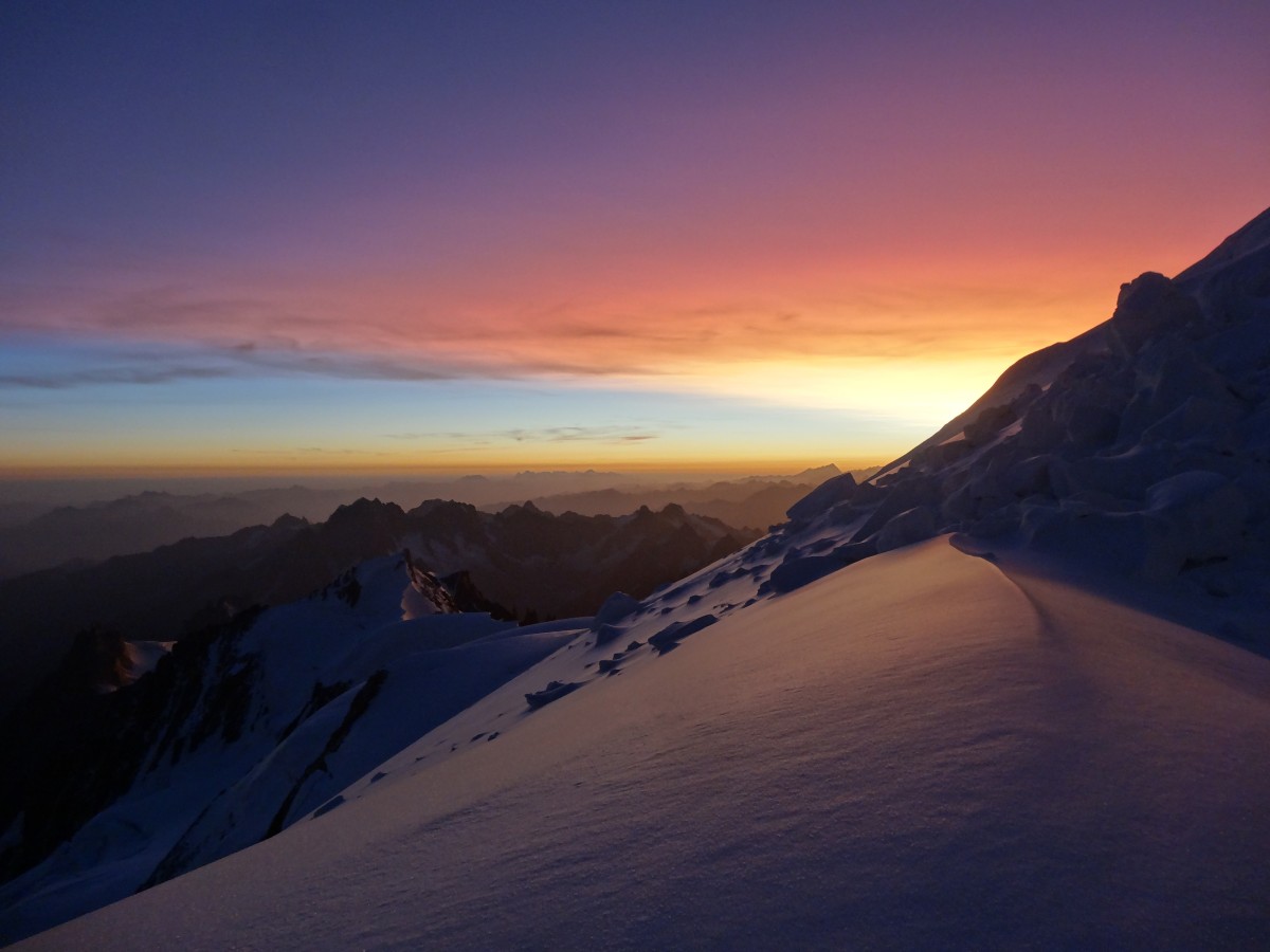 Sonnenaufgang am Mont Blanc