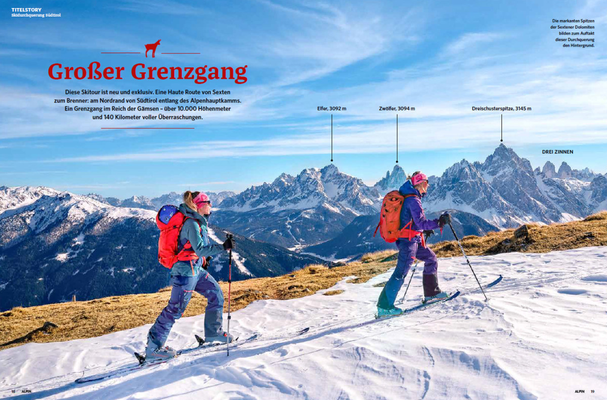 Titelstory: Skidurchquerung Südtirol