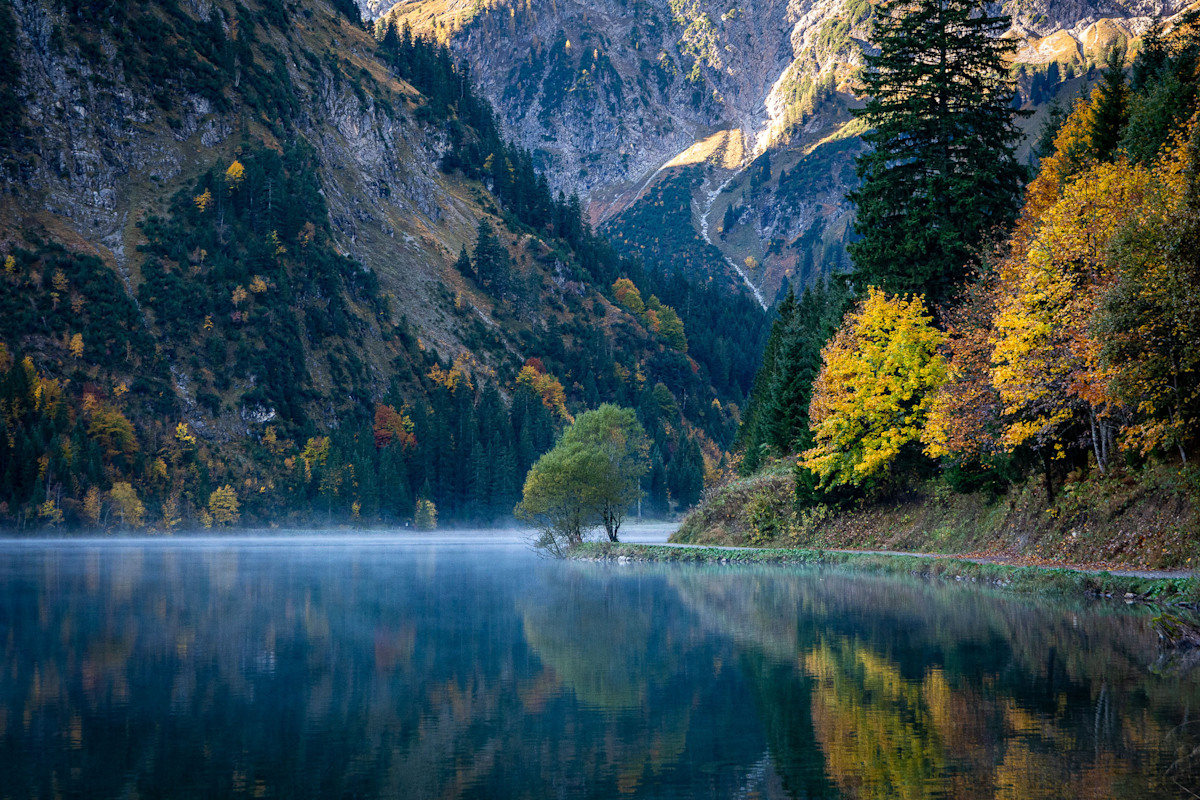 Nebel über dem Vilsalpsee