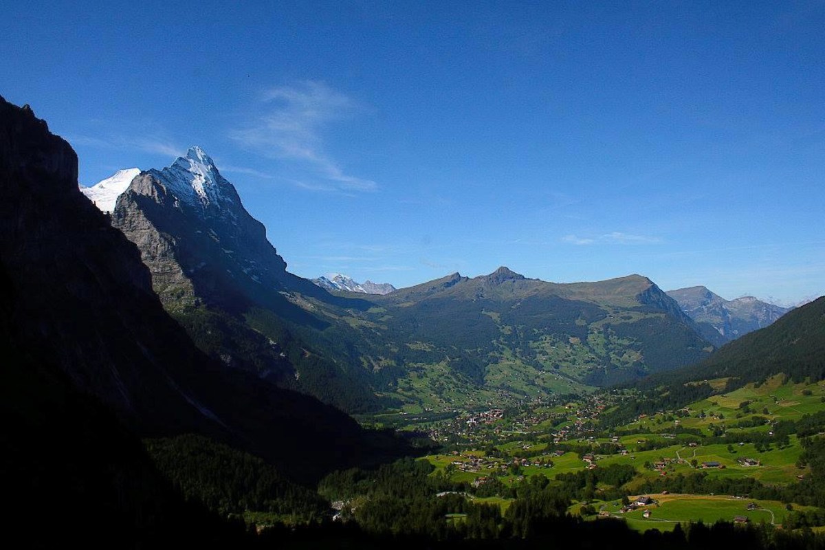Blick zum Eiger und Grindelwald