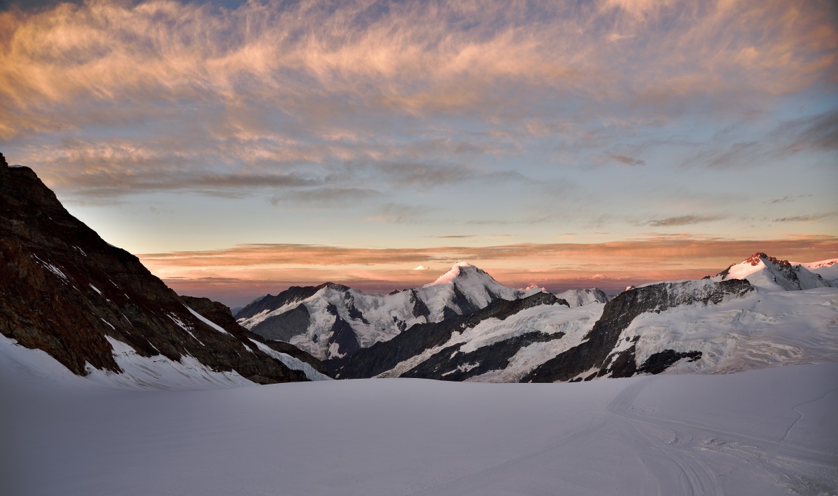 Morgenrot über dem Aletschhorn