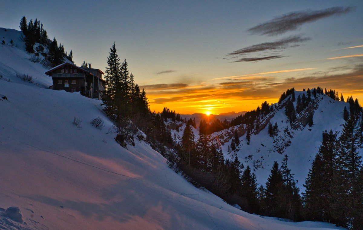 Sonnenuntergang am Staufnerhaus