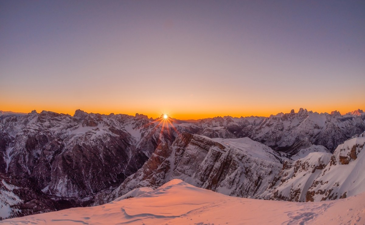 Wintersonnwende in den Dolomiten