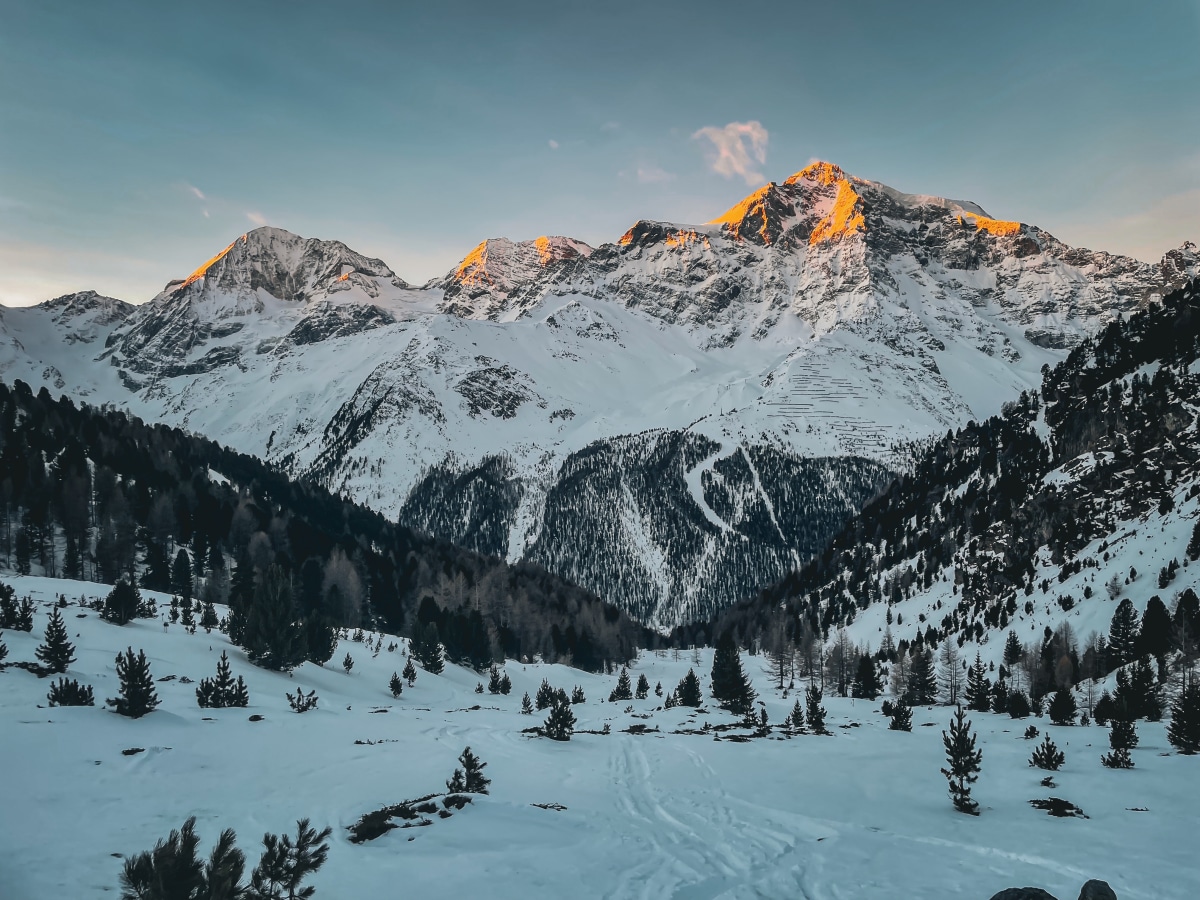 Sonnenaufgang am Dreigestirn