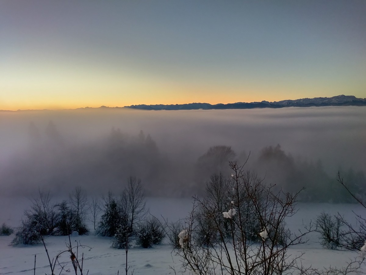 Sonnenaufgang überm Wolkenmeer