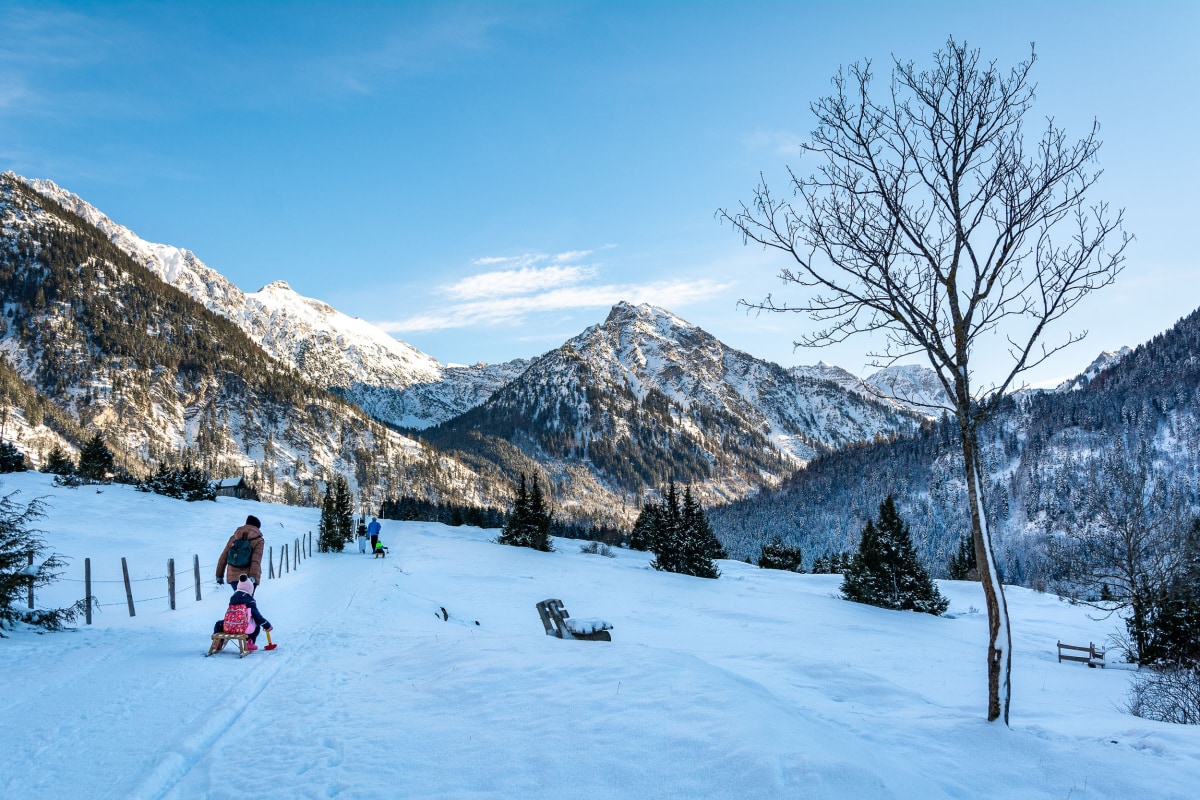Bilderbuchwinter in Hinterstein